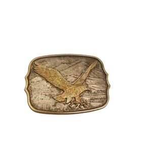 International Monetary Mint American Eagle Silver & 24K Gold Belt Buckle